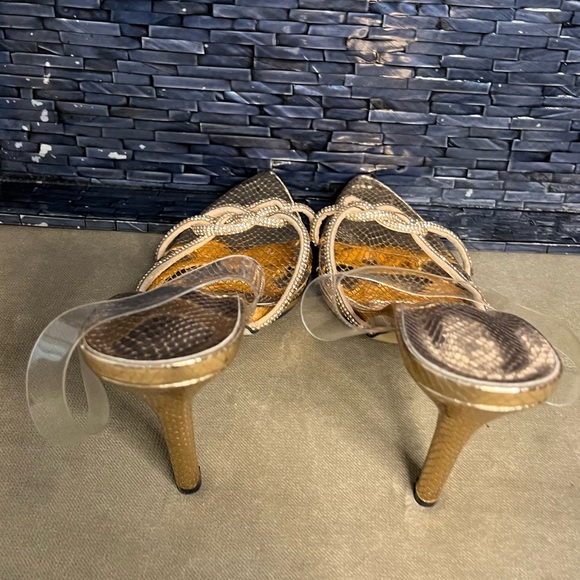 NWOT Rose gold heels with clear ankle strap - sexy yet elegant. Make me an offer - Picture 4 of 7